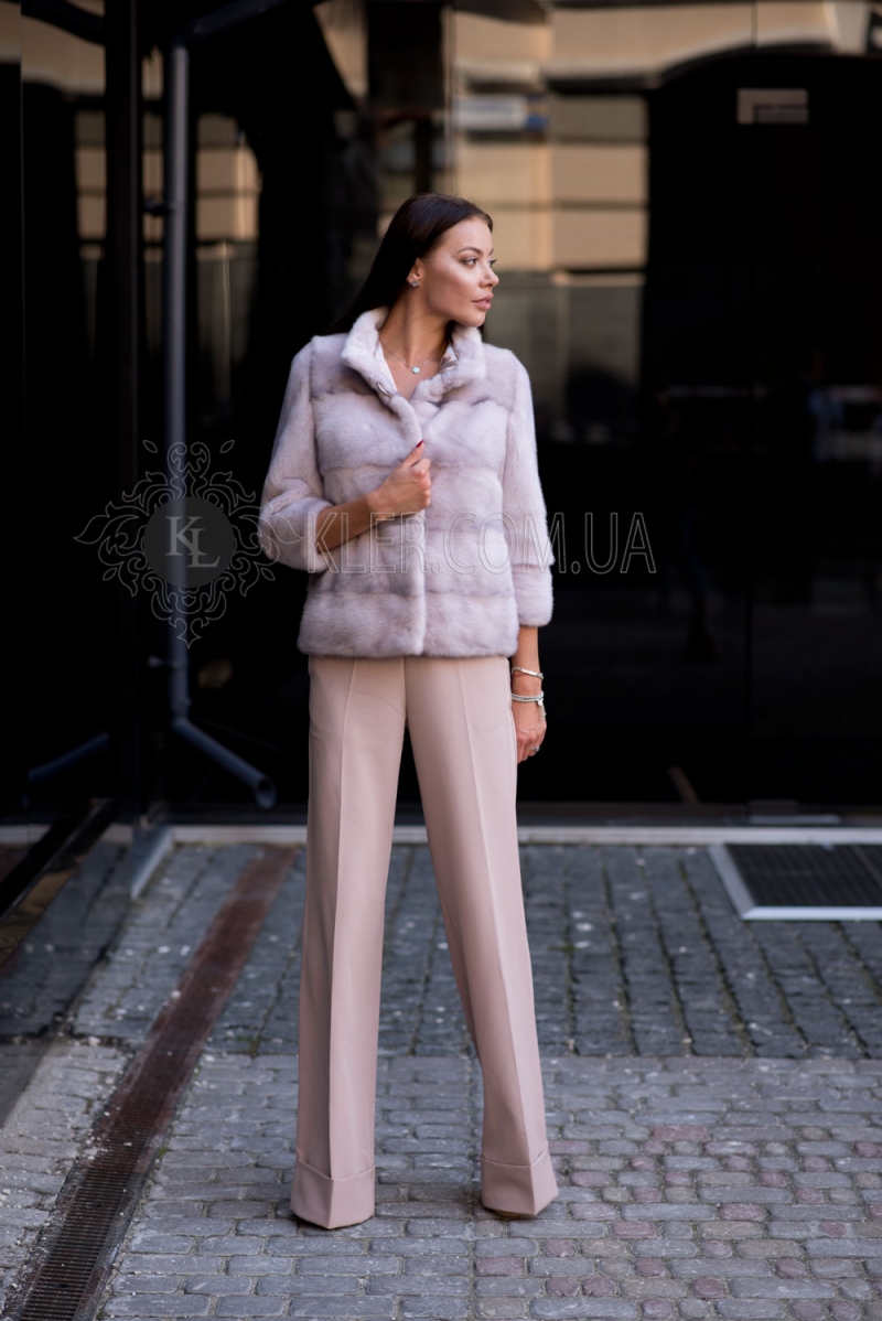Норковый полушубок светлый “лаванда” | Шубы цены и фото. Купить шубу в ...